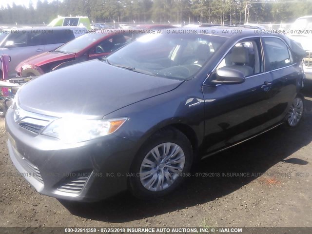 4T1BD1FK9EU113727 - 2014 TOYOTA CAMRY HYBRID/LE/XLE 灰色 照片 2