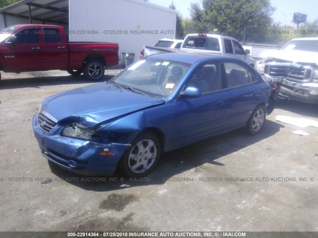 KMHDN46D06U266085 - 2006 HYUNDAI ELANTRA GLS/GT/LIMITED BLUE photo 2