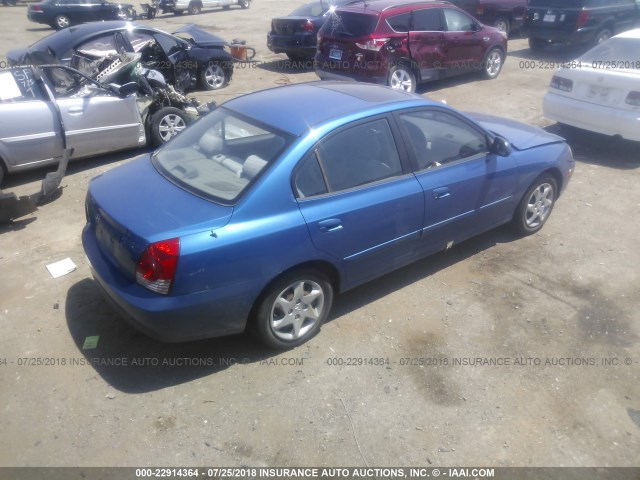 KMHDN46D06U266085 - 2006 HYUNDAI ELANTRA GLS/GT/LIMITED BLUE photo 4