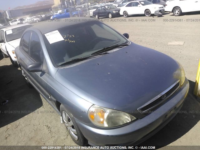 KNADC123426162362 - 2002 KIA RIO Light Blue photo 1