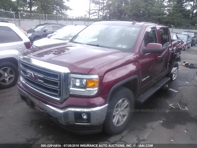 3GTU2UEC0EG308083 - 2014 GMC SIERRA K1500 SLE RED photo 2