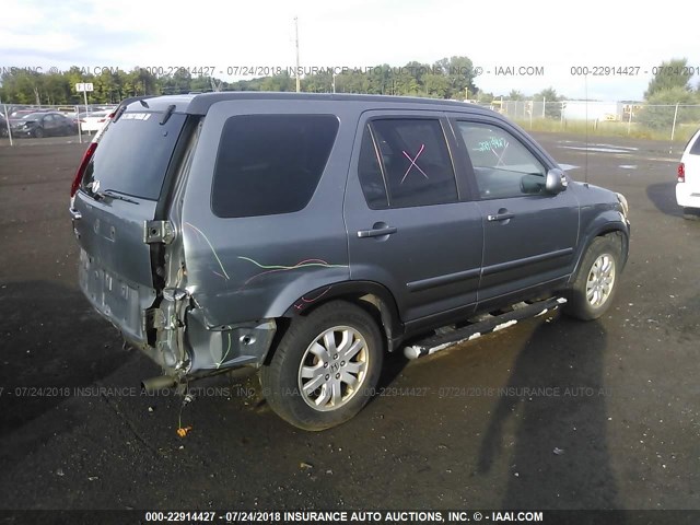 SHSRD78996U445282 - 2006 HONDA CR-V SE/EX BLUE photo 4