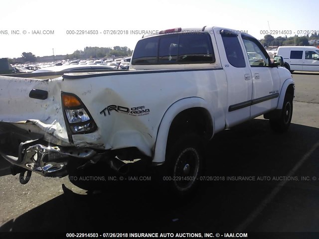 5TBBT44193S438374 - 2003 TOYOTA TUNDRA ACCESS CAB SR5 WHITE photo 4