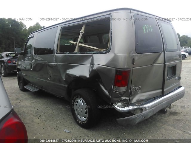 1FMRE11223HB41040 - 2003 FORD ECONOLINE E150 WAGON BROWN photo 3