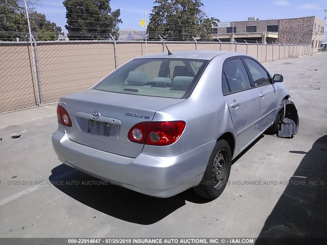 JTDBR32E960063762 - 2006 TOYOTA COROLLA CE/LE SILVER photo 4