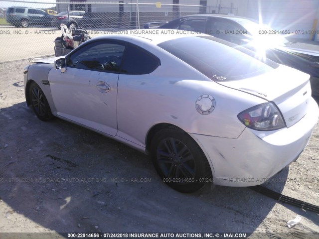 KMHHM66D87U259497 - 2007 HYUNDAI TIBURON GS SILVER photo 3