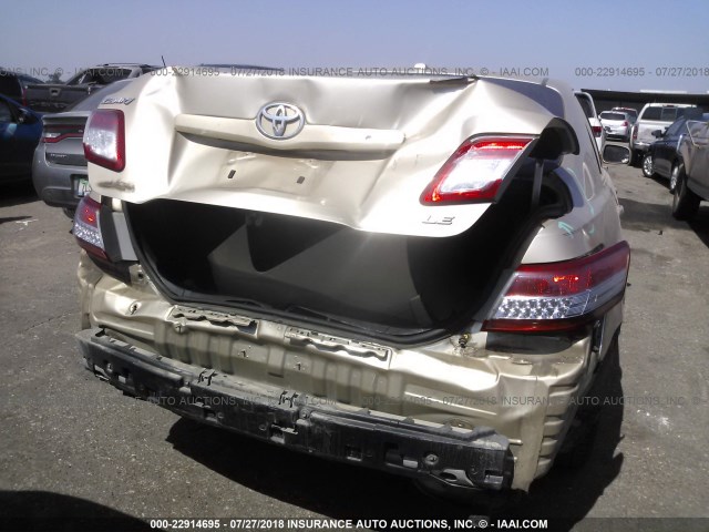 4T4BF3EK3AR039888 - 2010 TOYOTA CAMRY SE/LE/XLE ოქროსფერი ფოტო 6