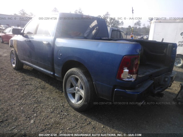 1D7RB1CT8BS713349 - 2011 DODGE RAM 1500 BLUE photo 3