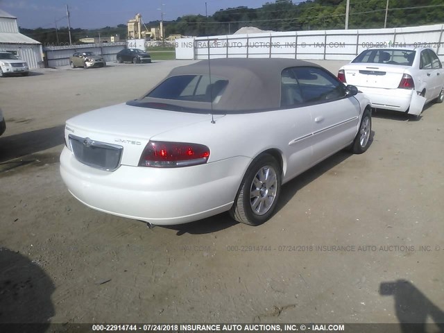 1C3EL65R55N594929 - 2005 CHRYSLER SEBRING LIMITED WHITE photo 4