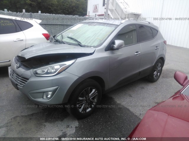 KM8JUCAG4FU993215 - 2015 HYUNDAI TUCSON LIMITED/SE SILVER photo 2