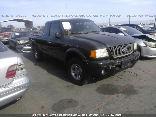 1FTYR14U22PA76471 - 2002 FORD RANGER SUPER CAB შავი ფოტო 1