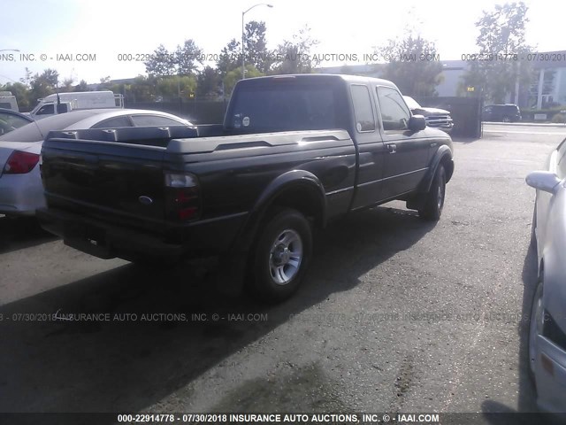 1FTYR14U22PA76471 - 2002 FORD RANGER SUPER CAB შავი ფოტო 4