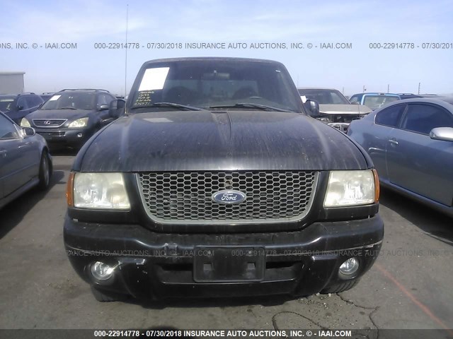 1FTYR14U22PA76471 - 2002 FORD RANGER SUPER CAB BLACK photo 6