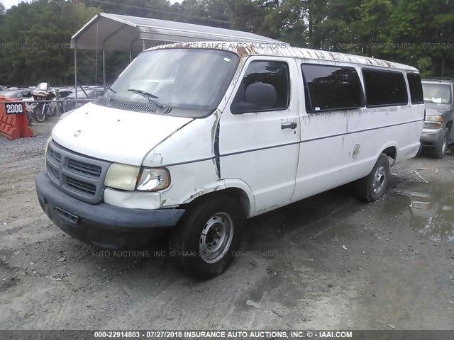 2B7LB31Z02K129234 - 2002 DODGE RAM VAN B3500 WHITE photo 2