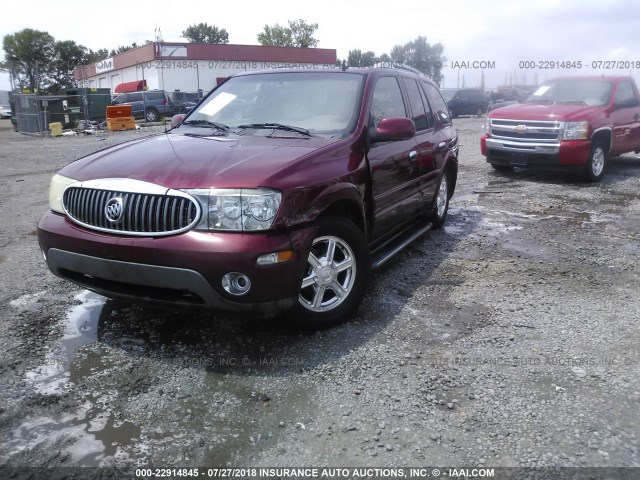 5GADT13S562297728 - 2006 BUICK RAINIER CXL MAROON photo 2