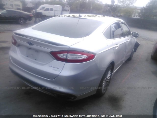 3FA6P0K99FR151712 - 2015 FORD FUSION TITANIUM SILVER photo 4