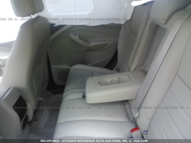 1FMCU0HX8DUC67500 - 2013 FORD ESCAPE SEL WHITE photo 8