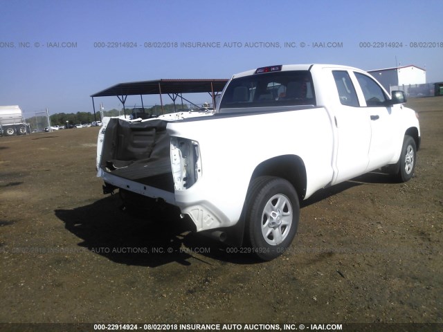 5TFRM5F18HX115327 - 2017 TOYOTA TUNDRA DOUBLE CAB SR/SR5 WHITE photo 4