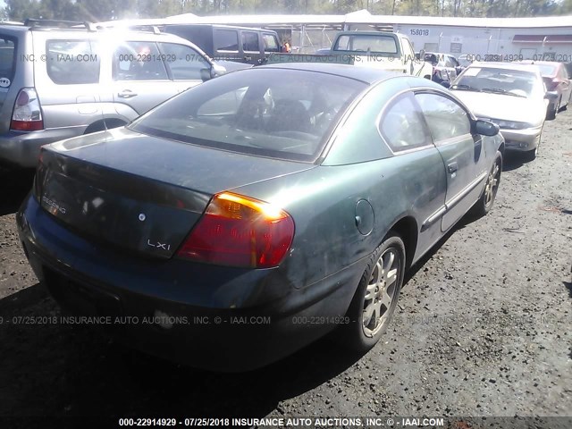 4C3AG52H41E190117 - 2001 CHRYSLER SEBRING LXI GREEN photo 4