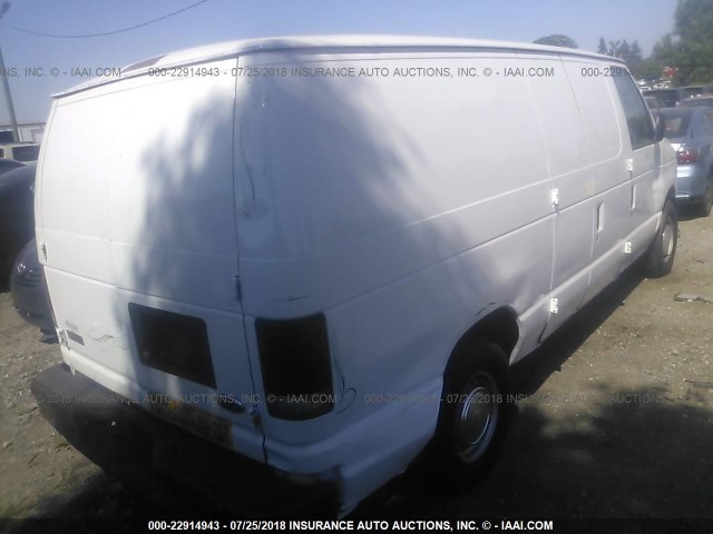 1FTRE14231HA26931 - 2001 FORD ECONOLINE E150 VAN WHITE photo 4