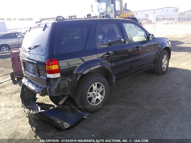 1FMCU94175KA39183 - 2005 FORD ESCAPE LIMITED BLUE photo 4