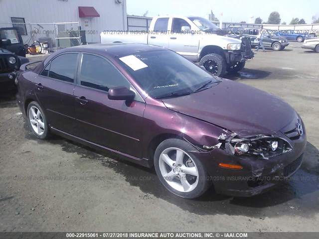 1YVHP80C475M29785 - 2007 MAZDA 6 I Бордовый фото 1
