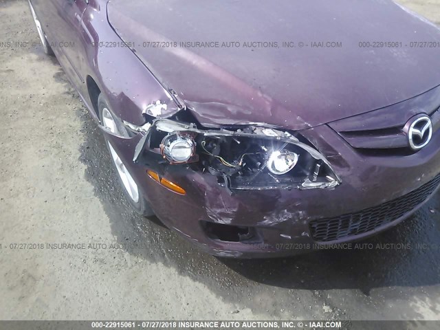 1YVHP80C475M29785 - 2007 MAZDA 6 I Бордовый фото 6