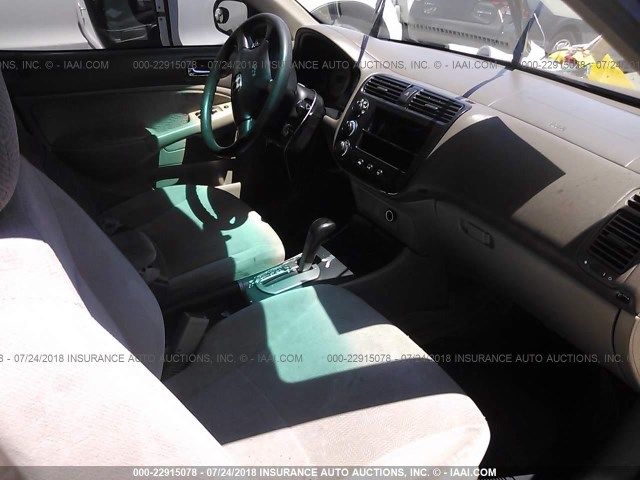 2HGES16522H584412 - 2002 HONDA CIVIC LX BURGUNDY photo 5