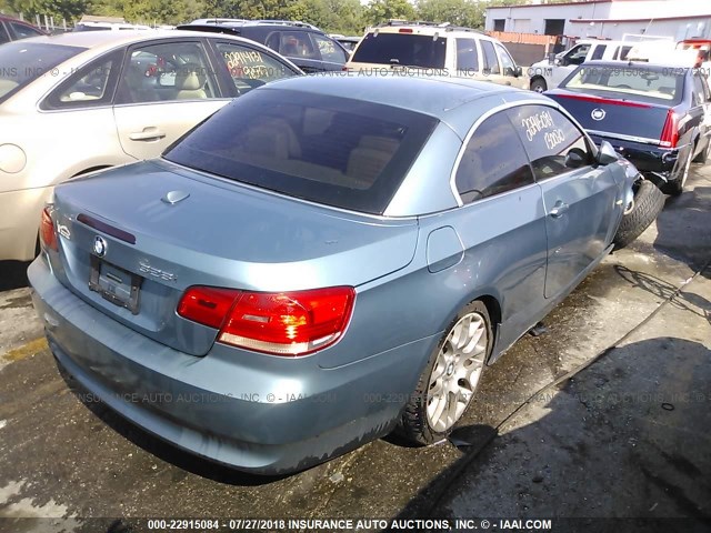 WBAWR33598P151752 - 2008 BMW 328 I SULEV Light Blue photo 4