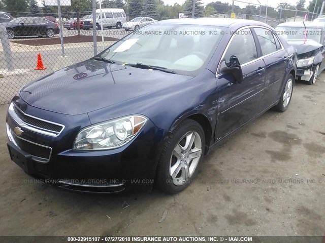 1G1ZG57B794199554 - 2009 CHEVROLET MALIBU LS BLUE photo 2