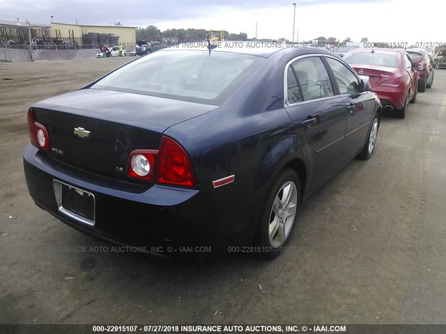1G1ZG57B794199554 - 2009 CHEVROLET MALIBU LS BLUE photo 4