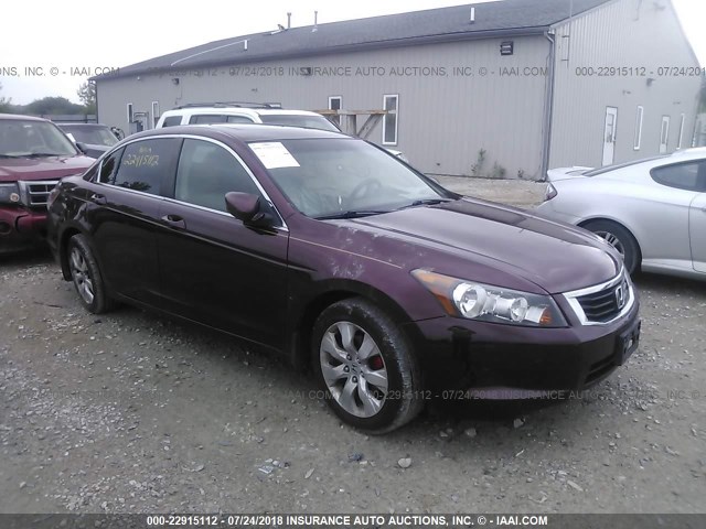 1HGCP26839A052233 - 2009 HONDA ACCORD EXL MAROON photo 1