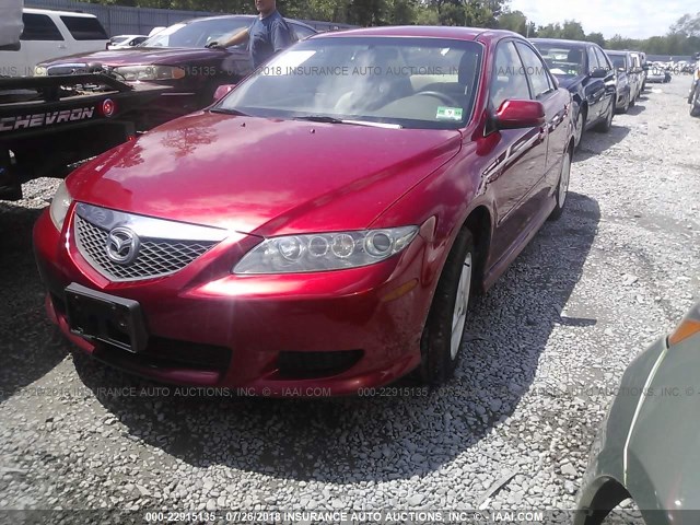 1YVFP80C535M54258 - 2003 MAZDA 6 RED photo 2