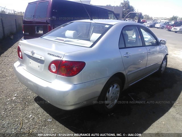 JTDBR32E442034445 - 2004 TOYOTA COROLLA CE/LE SILVER photo 4