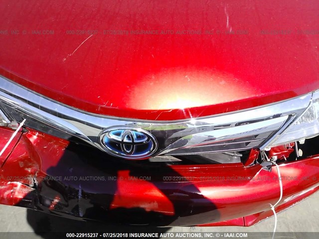 4T1BD1FK6CU029734 - 2012 TOYOTA CAMRY HYBRID/LE/XLE RED photo 10
