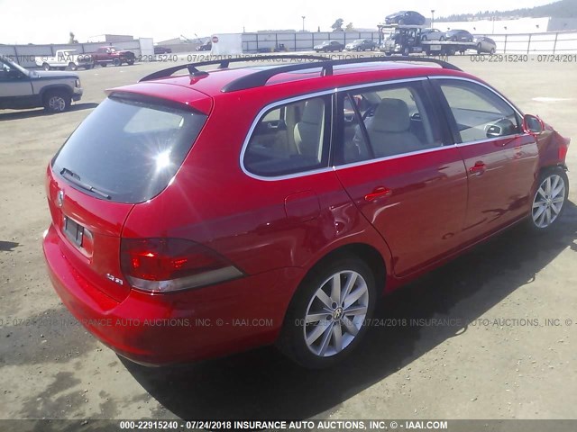 3VWPP7AJ5DM651313 - 2013 VOLKSWAGEN JETTA S/SE RED photo 4