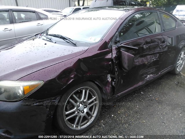 JTKDE177360099491 - 2006 TOYOTA SCION TC 勃艮第红 照片 6