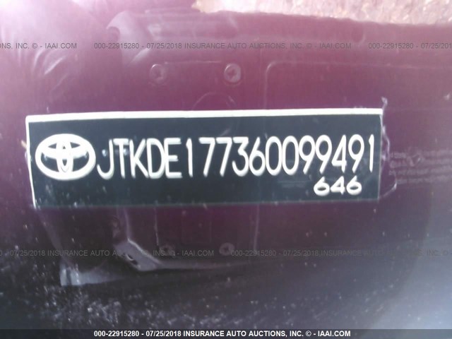 JTKDE177360099491 - 2006 TOYOTA SCION TC 勃艮第红 照片 9