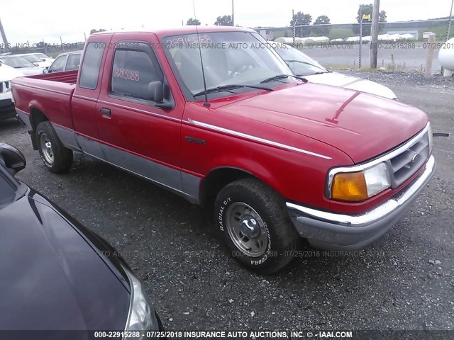 1FTCR14UXTPB04626 - 1996 FORD RANGER SUPER CAB RED photo 1