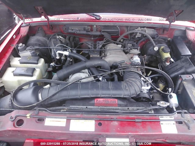 1FTCR14UXTPB04626 - 1996 FORD RANGER SUPER CAB RED photo 10