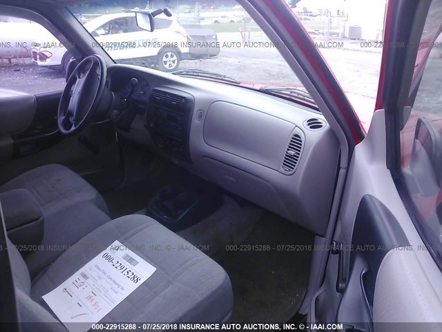 1FTCR14UXTPB04626 - 1996 FORD RANGER SUPER CAB RED photo 5