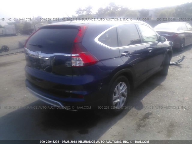 3CZRM3H58GG724273 - 2016 HONDA CR-V EX BLUE photo 4