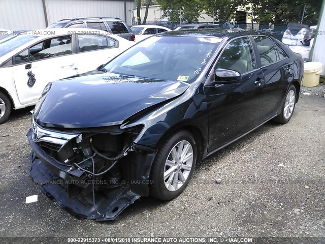 4T4BF1FK8CR268556 - 2012 TOYOTA CAMRY SE/LE/XLE BLUE photo 2