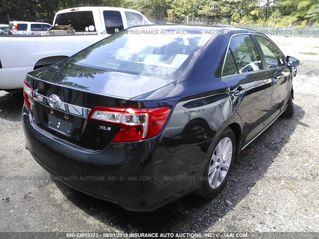 4T4BF1FK8CR268556 - 2012 TOYOTA CAMRY SE/LE/XLE BLUE photo 4