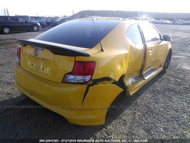 JTKJF5C74C3029196 - 2012 TOYOTA SCION TC ყვითელი ფოტო 4