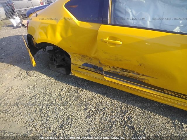 JTKJF5C74C3029196 - 2012 TOYOTA SCION TC ყვითელი ფოტო 6