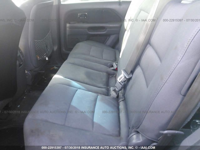 5FNYF28187B003086 - 2007 HONDA PILOT LX GRAY photo 8