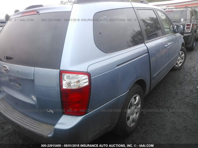 KNDMB233566034731 - 2006 KIA SEDONA EX/LX BLUE photo 4