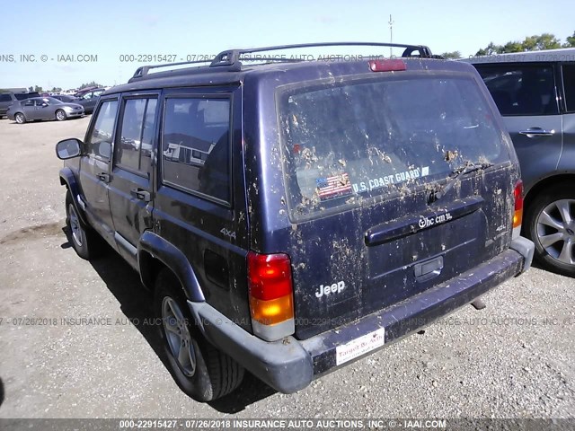 1J4FF68S5XL659549 - 1999 JEEP CHEROKEE SPORT/CLASSIC ლურჯი ფოტო 3