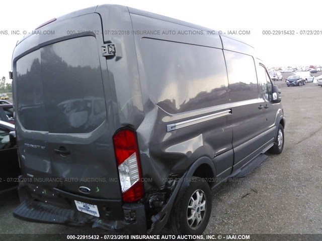 1FTYE2CG1FKA98963 - 2015 FORD TRANSIT T-150 GRAY photo 4